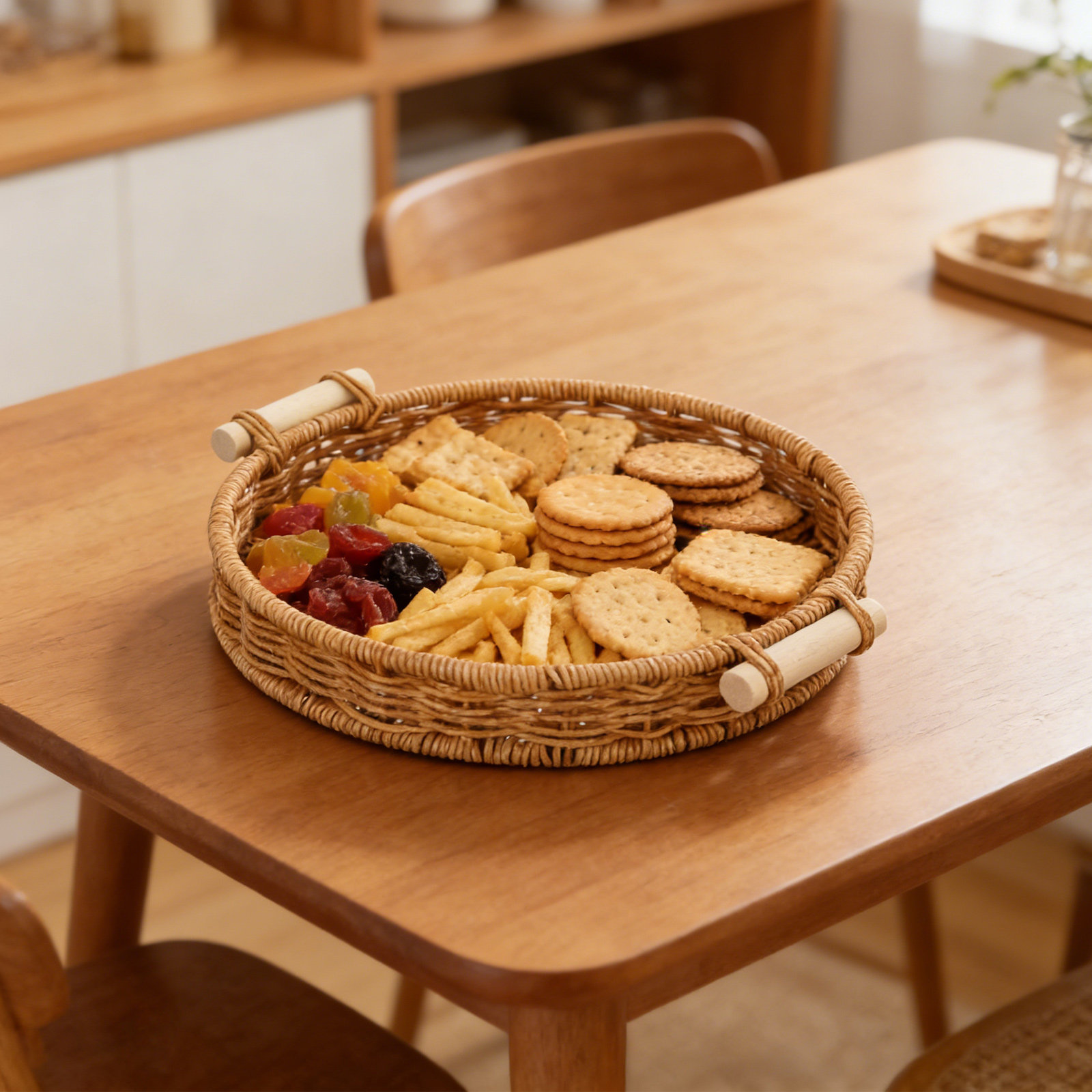 Imitation Rattan Bread Basket  - огляд і ціна Food Snacks Drinks