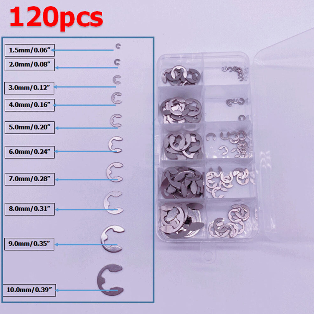 120Pcs E-Clips C Clips Stainle - огляд і ціна Nuts Mix