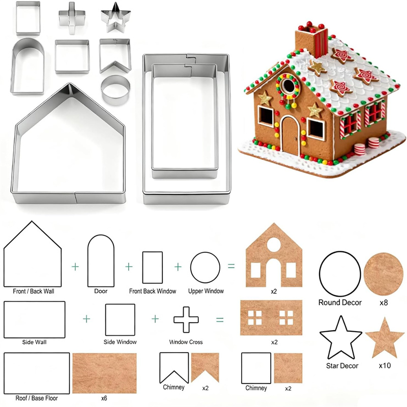 3D Christmas Gingerbread House - огляд і ціна Cookies Pack
