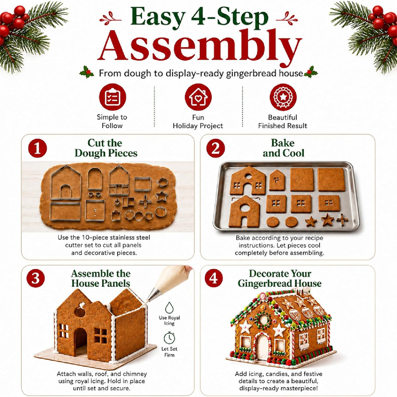 3D Christmas Gingerbread House - огляд і ціна Cookies Pack
